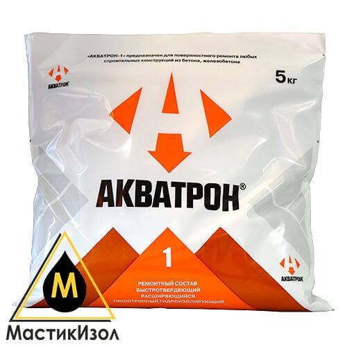 Состав ремонтный быстротвердеющий расширяющийся тиксотропный гидроизолирующий «АКВАТРОН-1»